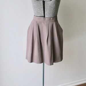 Vintage Dove Gray Pleated Skirt